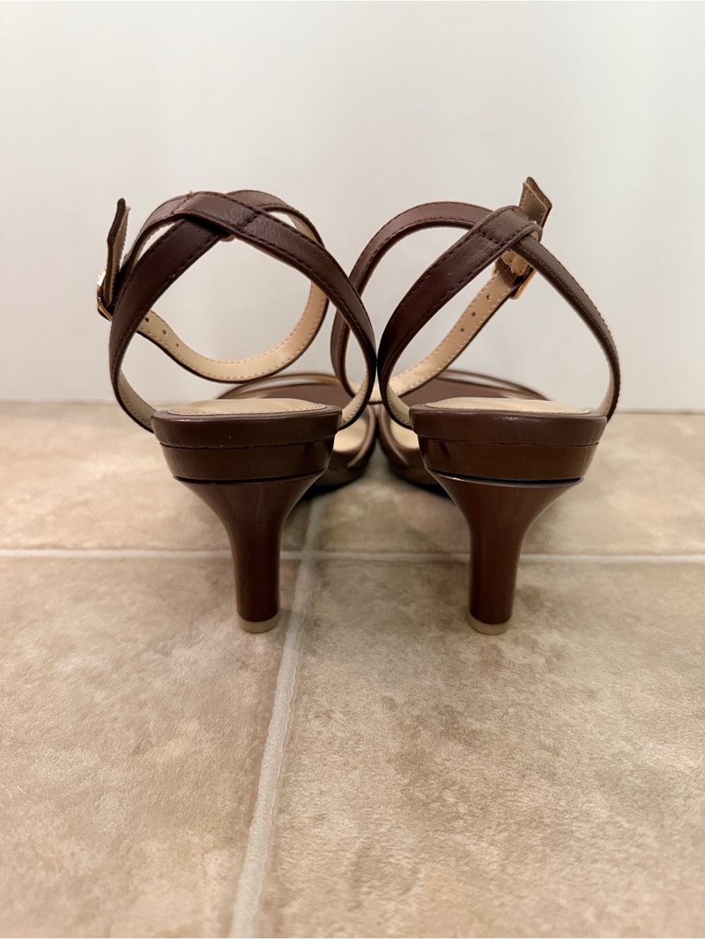 Brynn Walnut Leather 3 Inch Stilettos Size 7.5 Pashion Footwear - Picture 4 of 10
